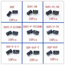 10Pcs Origina mouse micro switch D2FC-F-7N 20M OF D2FC-F-K(50M) D2F D2F-F D2F-L D2F-01 D2F-01FL D2F-01F-T D2F-F-3-7 Mouse Button