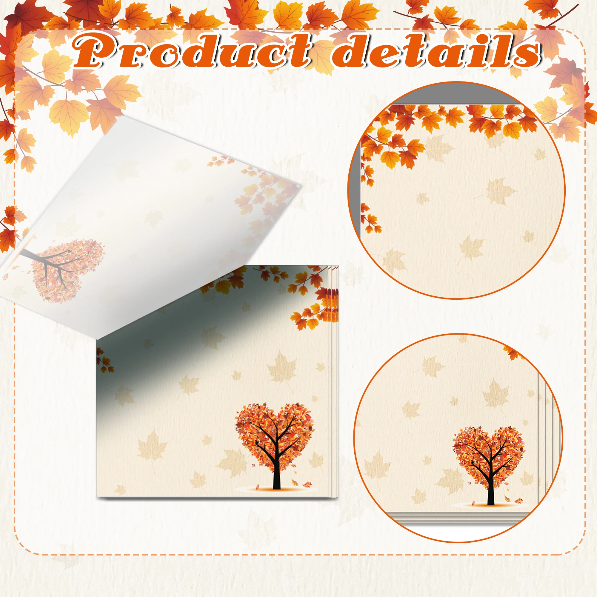12/24pcs Tree Pattern Memo Pads Set,Self-Stick Notes Pads,Refrigerator Sticky Notes for Thanksgiving Day Party Supplies