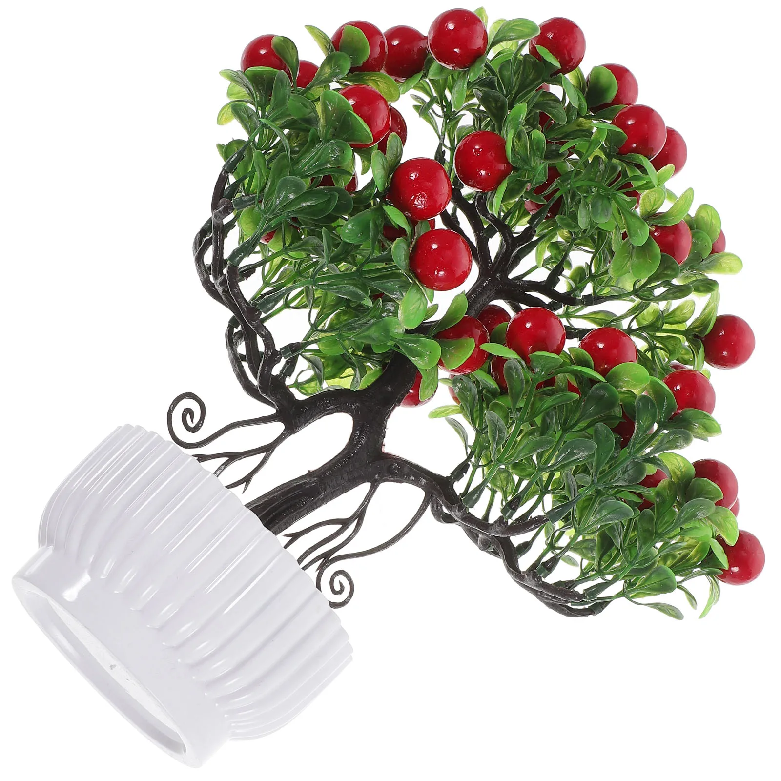 

Realistic Artificial Fruit Tree Decorative Fake Potted Plant for Home Office Desk No Maintenance Easy Clean Gift