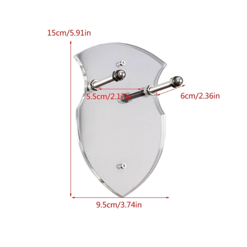 2 ชิ้นอะคริลิคดาบแกน Wall Bracket ขาตั้งจอแสดงผลแนวตั้งสำหรับตกแต่งบ้าน