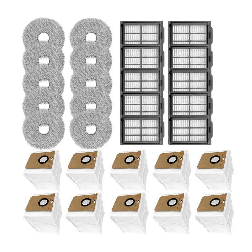 

A69T Vacuum Cleaner Accessories For Deerma Robot X70/DEM-X70- Hepa Filter Dust Bag Mop Cloth Replacement Parts