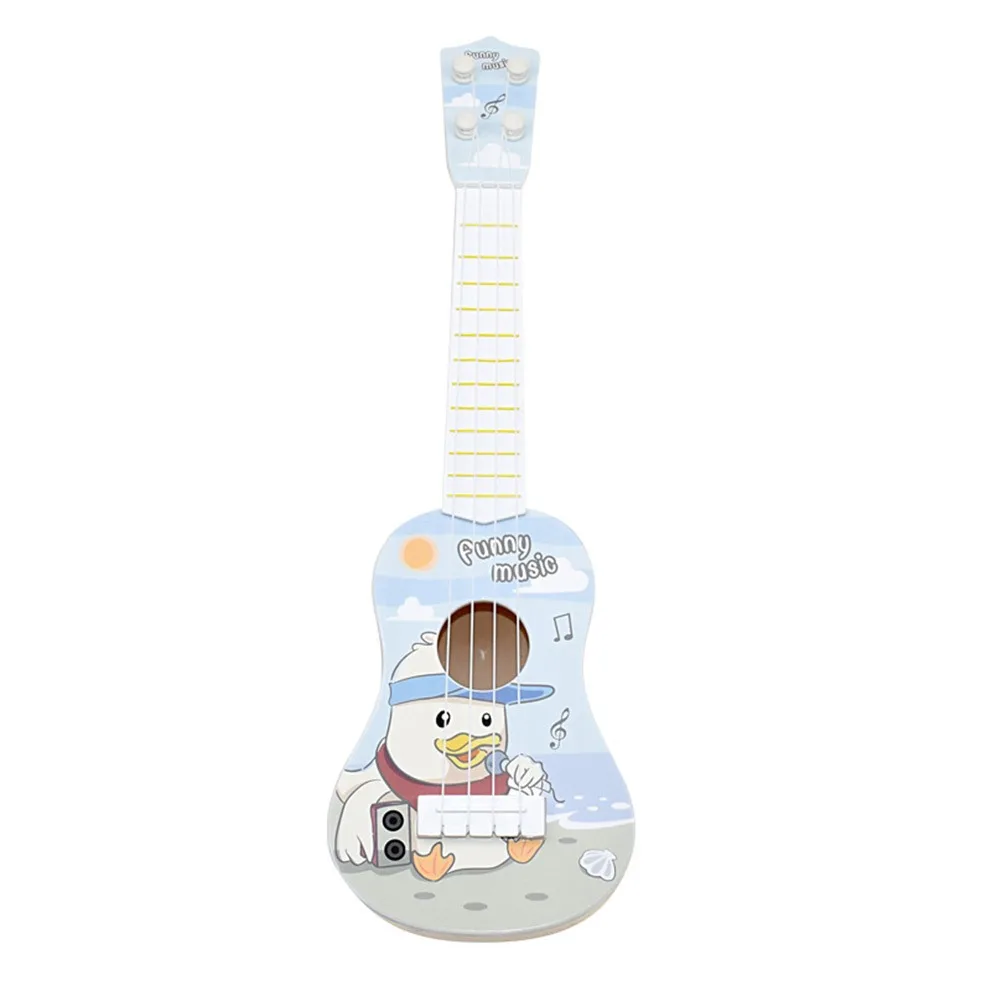 Simulation Kids Ukulele Toys Musical Instrument Playable Mini Guitar Four-string Early Education Guitar Musical Toy