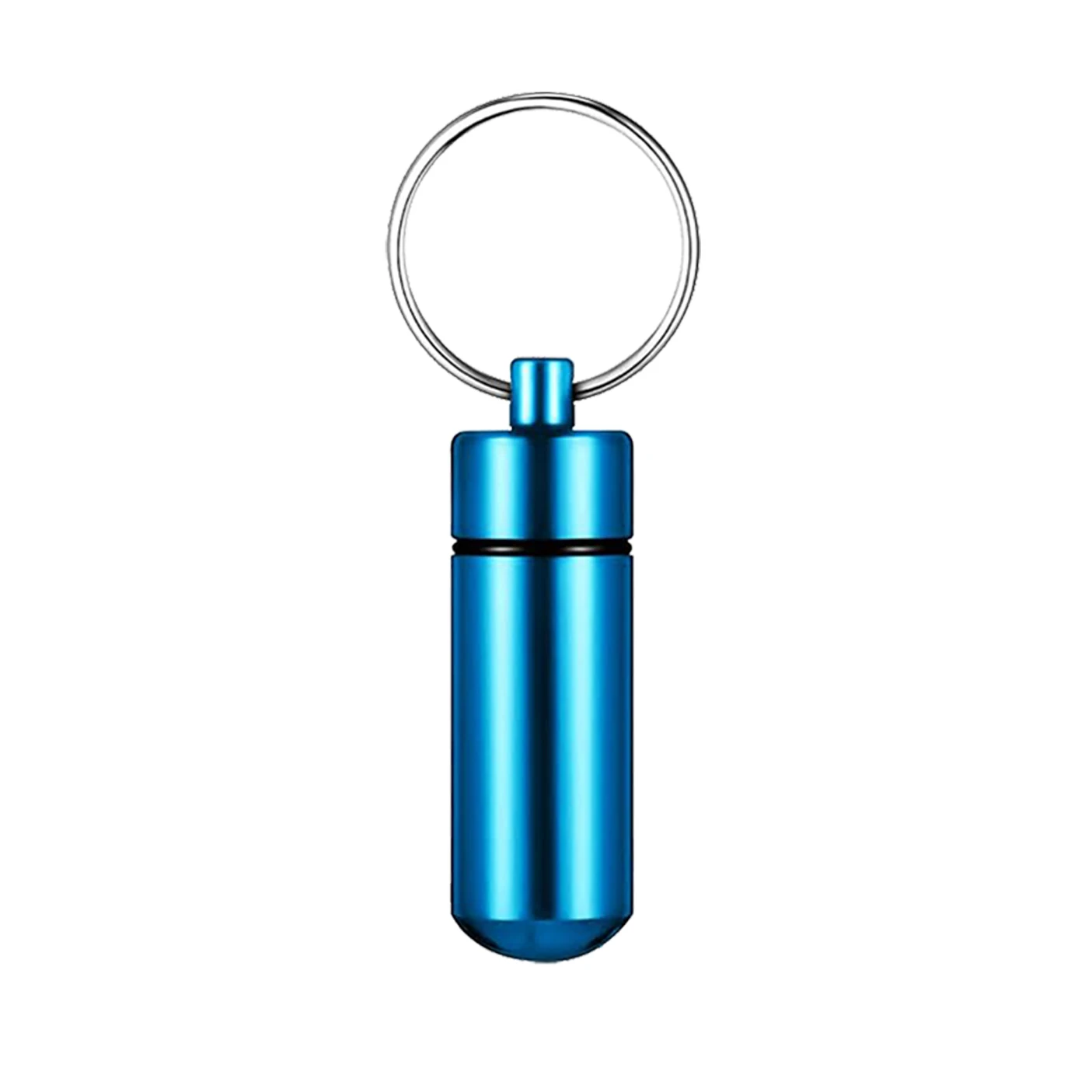 NONE 90 Stück Mini-Pillendose, Schlüsselanhänger, wasserdicht, Aluminium, Geocaching-Behälter, Rohr für Outdoor, Camping, Reisen 6