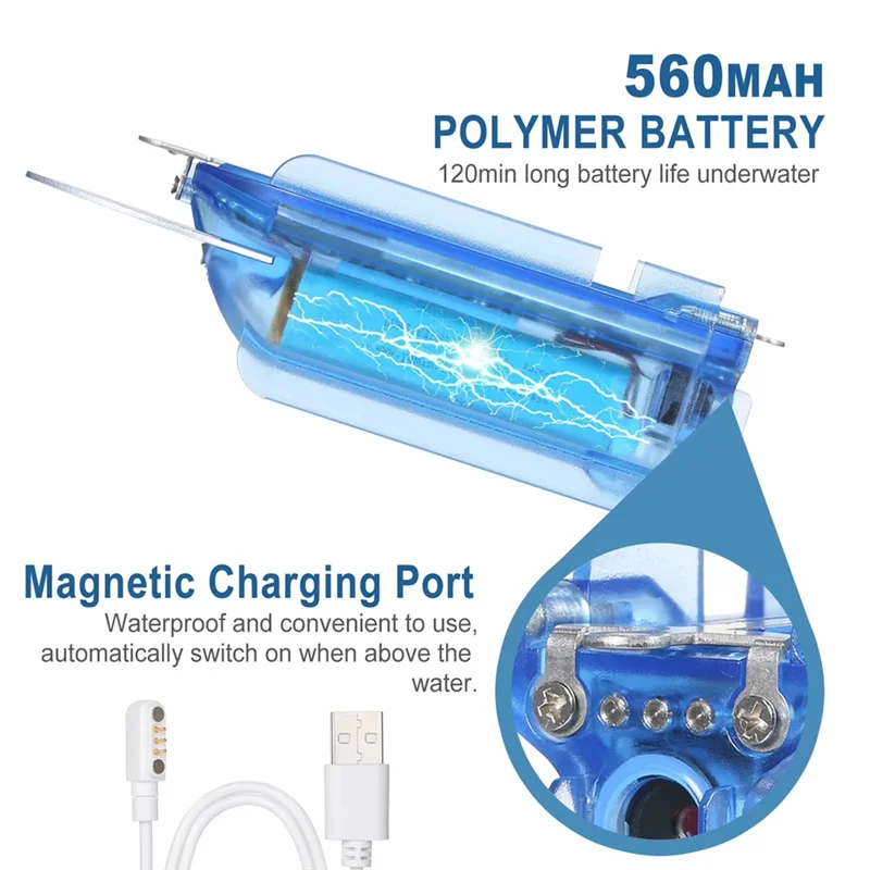 Remote Control APP Support 1080P Wireless Underwater Fishing Camera Wi-Fi Fish Finder Video Recording Functionality