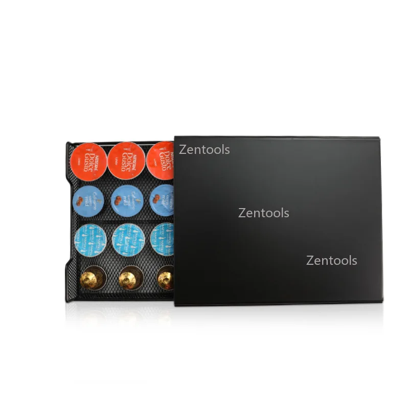 حامل كبسولات القهوة العملي لكبسولات دولتشي غوستو/نسبريسو رف تخزين ماكينة القهوة قاعدة حامل درج