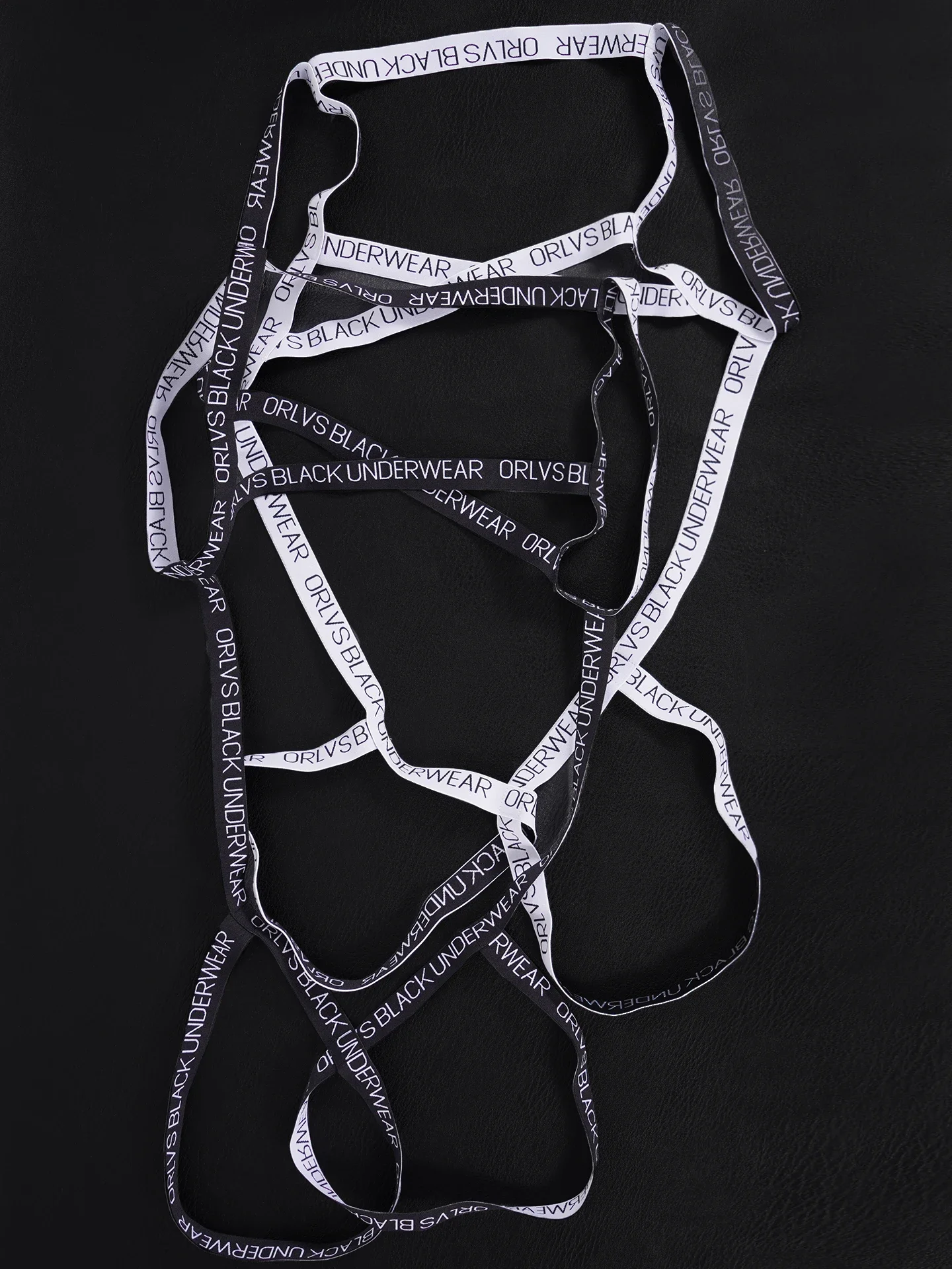 Men's Letter Print Elastic Harness Strap Cross Band Body Chain Sexy Underwear Accessory Chest Belt