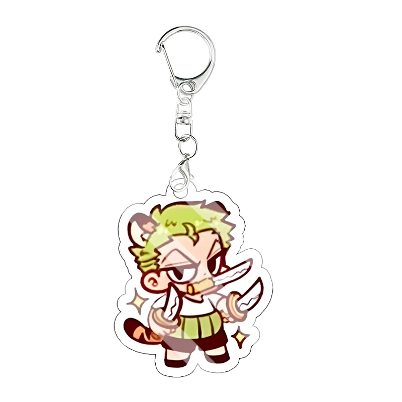 Q Version Luffy Nami Acrylic Keychain Usopp Tony Chopper Nico Robin Anime Bag Pendant Exquisite Student Cartoon Festival Gift view 6