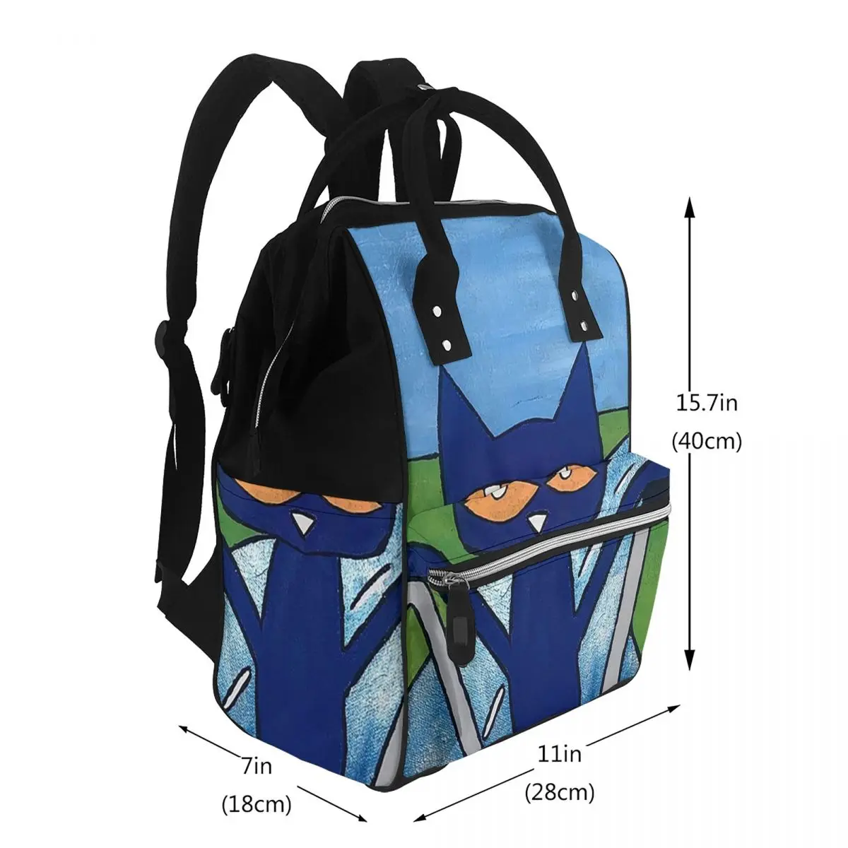 Pete The Cat Active Student Backpack School Bag Hiking Travel Daypack for Men Women Bookbag Shoulder Bags