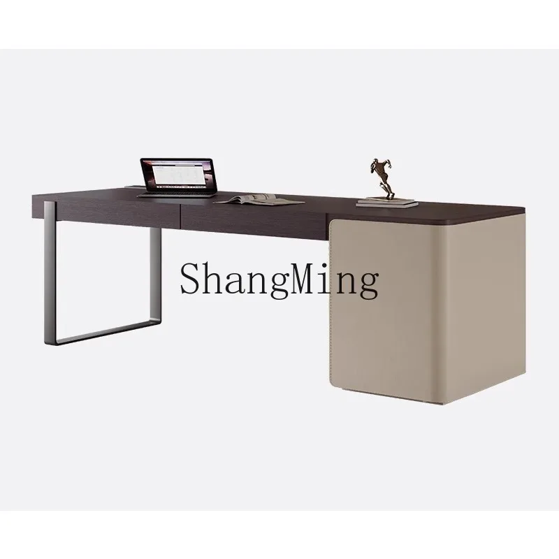 

ZHB minimalist desk modern simple solid wood desk study desk computer