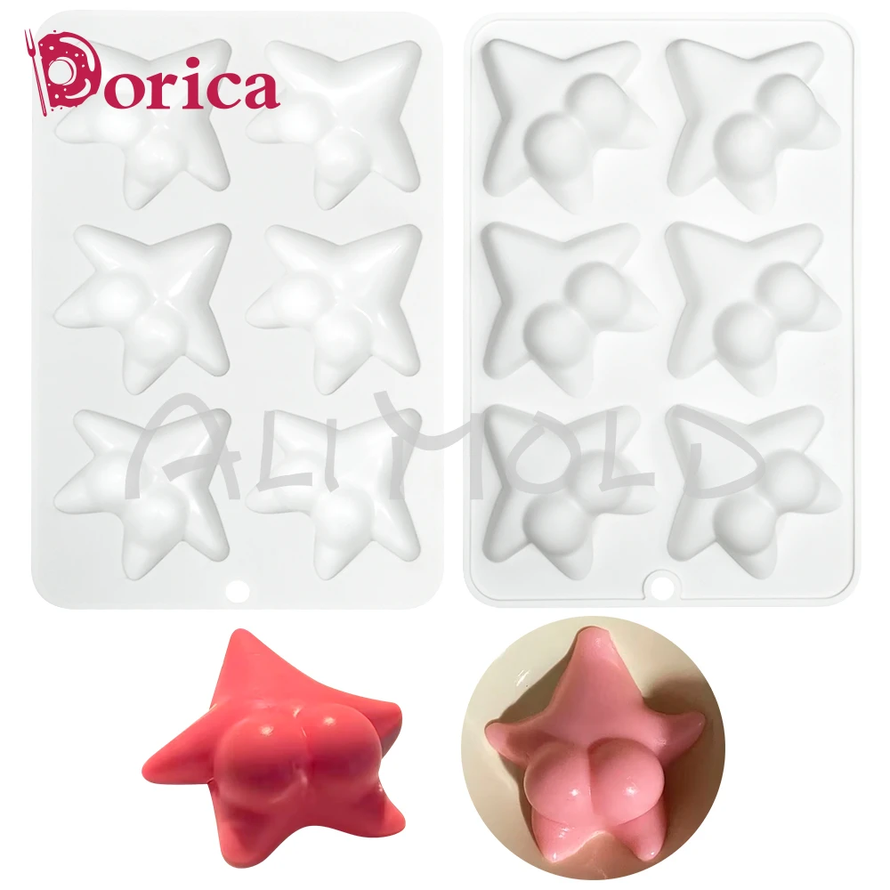 Cartoon Starfish Mousse Mold Handmade Squishy Squeeze Toy Silicone Mold DIY Gypsum Model Cake Decorating Tools Kitchen Bakeware