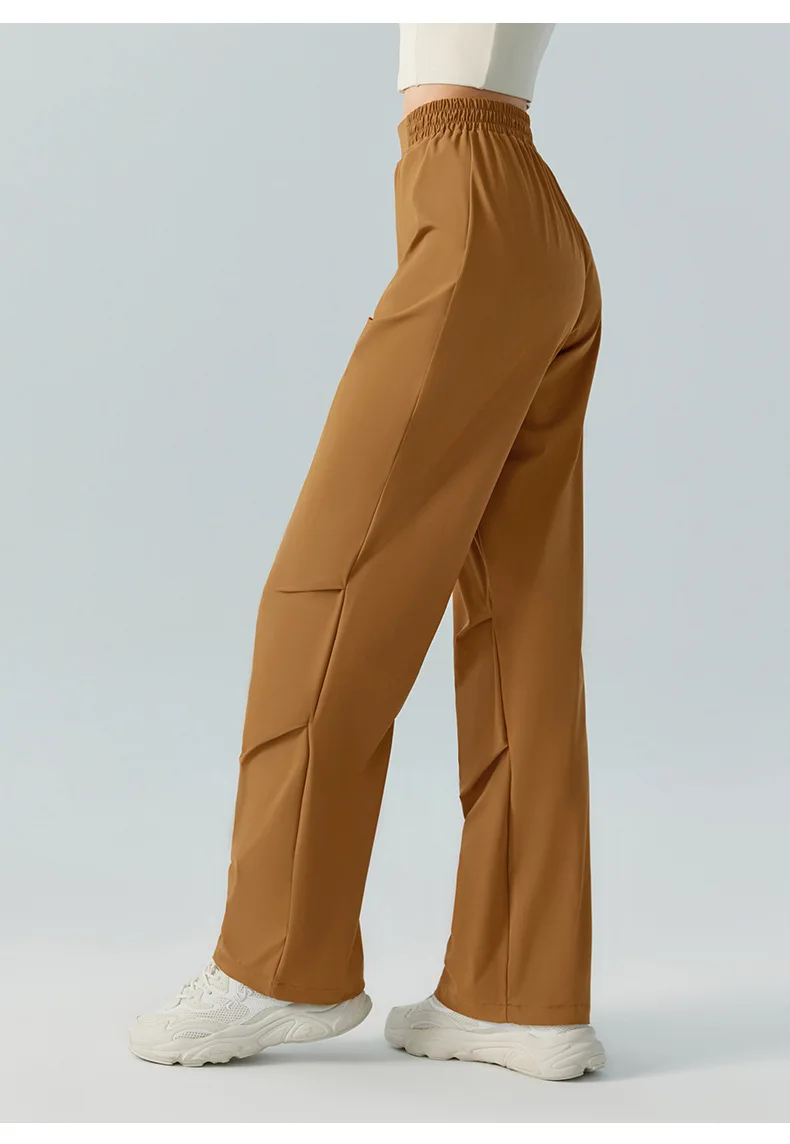 Women's Summer Ice-sense Sun-proof Yoga Pants Thin Draping Fitness Pants Loose Casual Sports Long Trousers