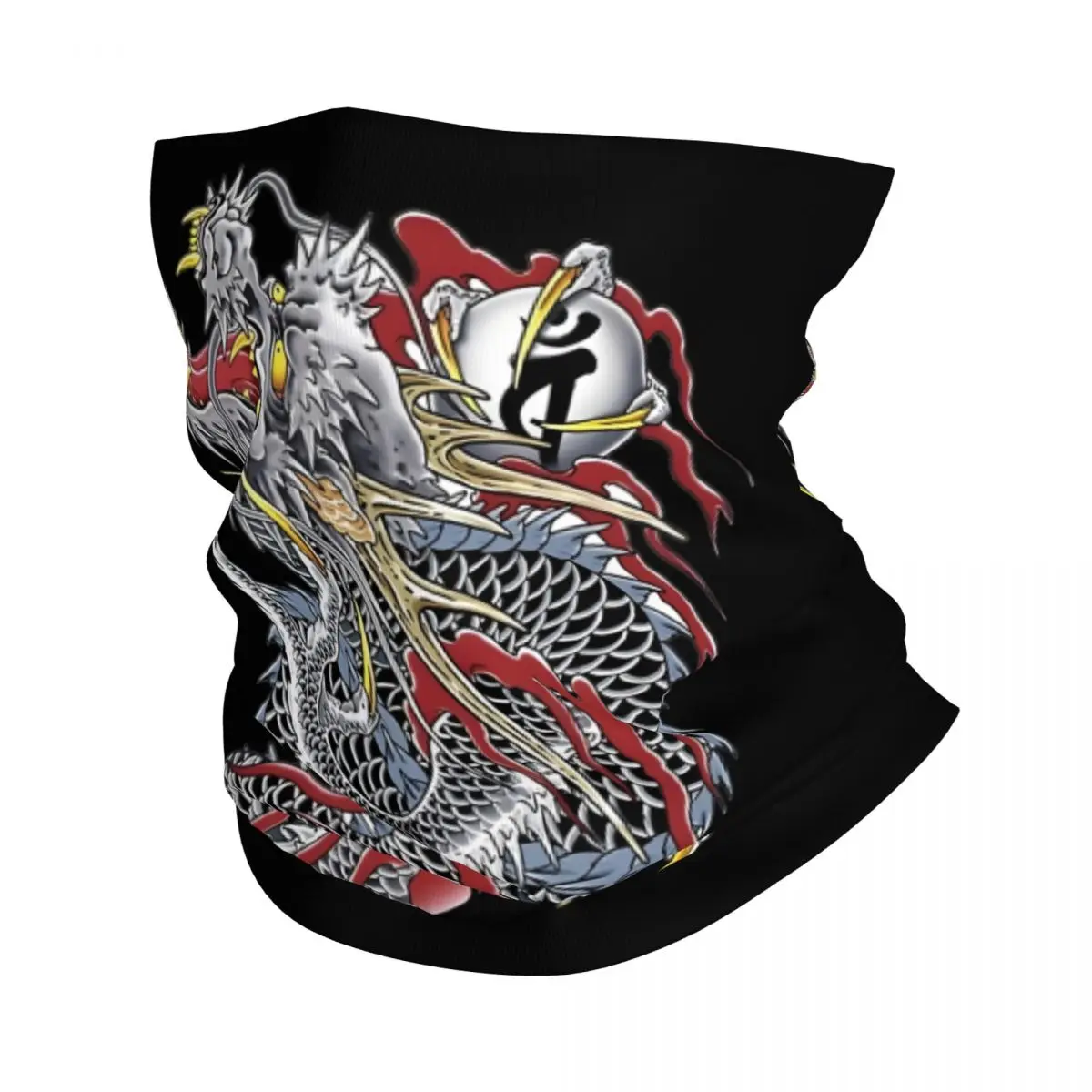 Dragon Bandana Neck White Scarf Multi-use Headwear Fishing Unisex Adult Winter