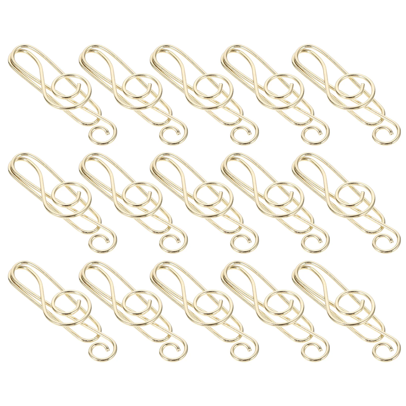 50 Pcs Musical Note Shaped Paper Clip Bookmark Paperclips for Office Cute File Metal Carbon Steel Document Marking Student