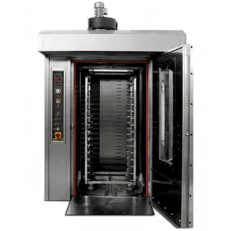 Horno Rotatorio Eléctrico Industrial de 32 Bandejas con Motor para Panadería, Horno Rotatorio para Pizza, Galletas, Bizcochos y Pan, Marca con 1 Año de Garantía