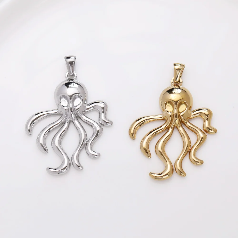 

Cordial Design 31*43MM 40Pcs Jewelry Accessories/Hand Made/Charms For Necklace/Stainless Steel/Octopus Shape/DIY Pendant #195110
