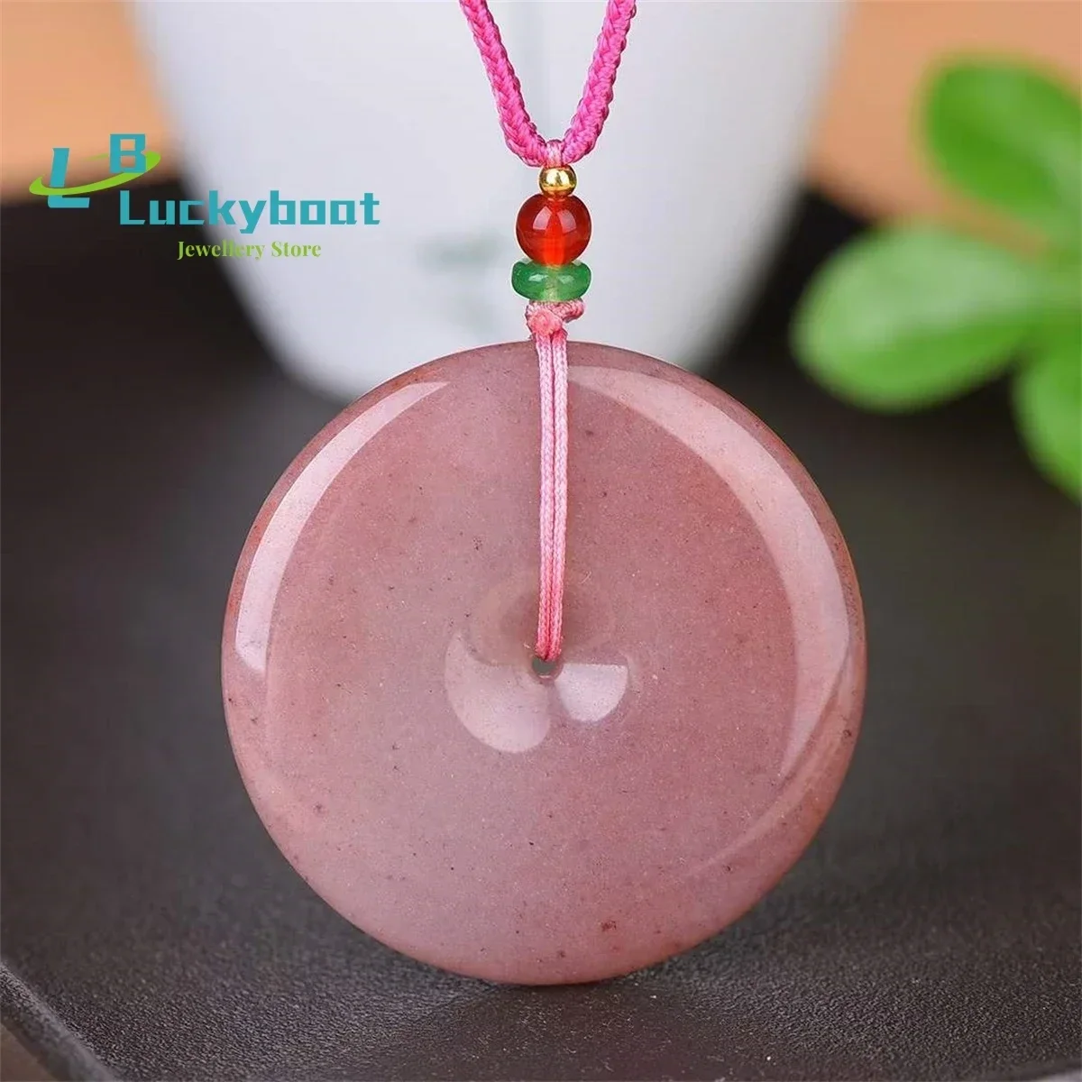 Natural Gold Silk Jade Violet Safety Buckle Pendant Simple and Generous Personalized Versatile for Men and Women