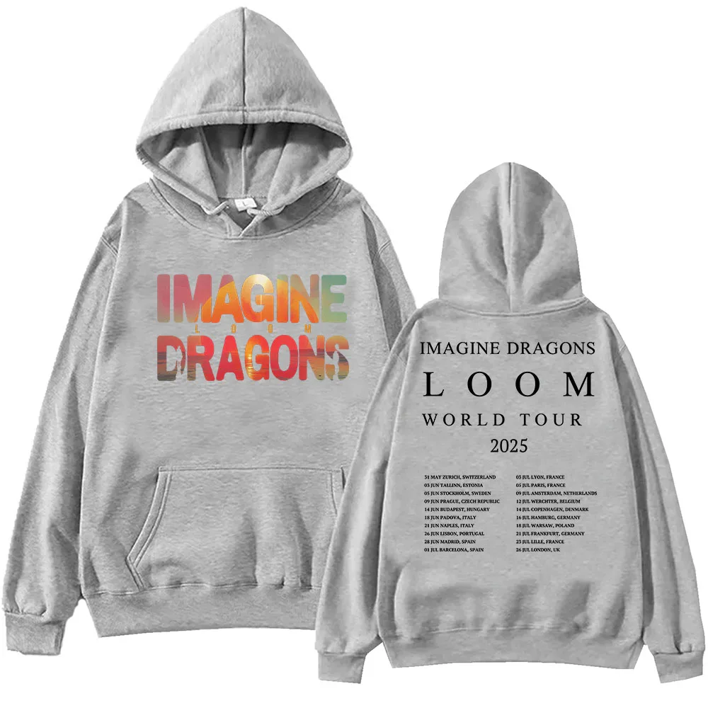 Imagine Dragons Loom Tour 2025 Hoodie Harajuku Hip Hop Pullover Tops Sweatshirt Fans Gift Tops