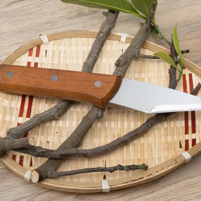 Tree Grafting Tool Grafting Scissors Multi-Purpose Fruit Tree Grafting Knives Grafting Budding Tree Repair Non-Slip Wooden