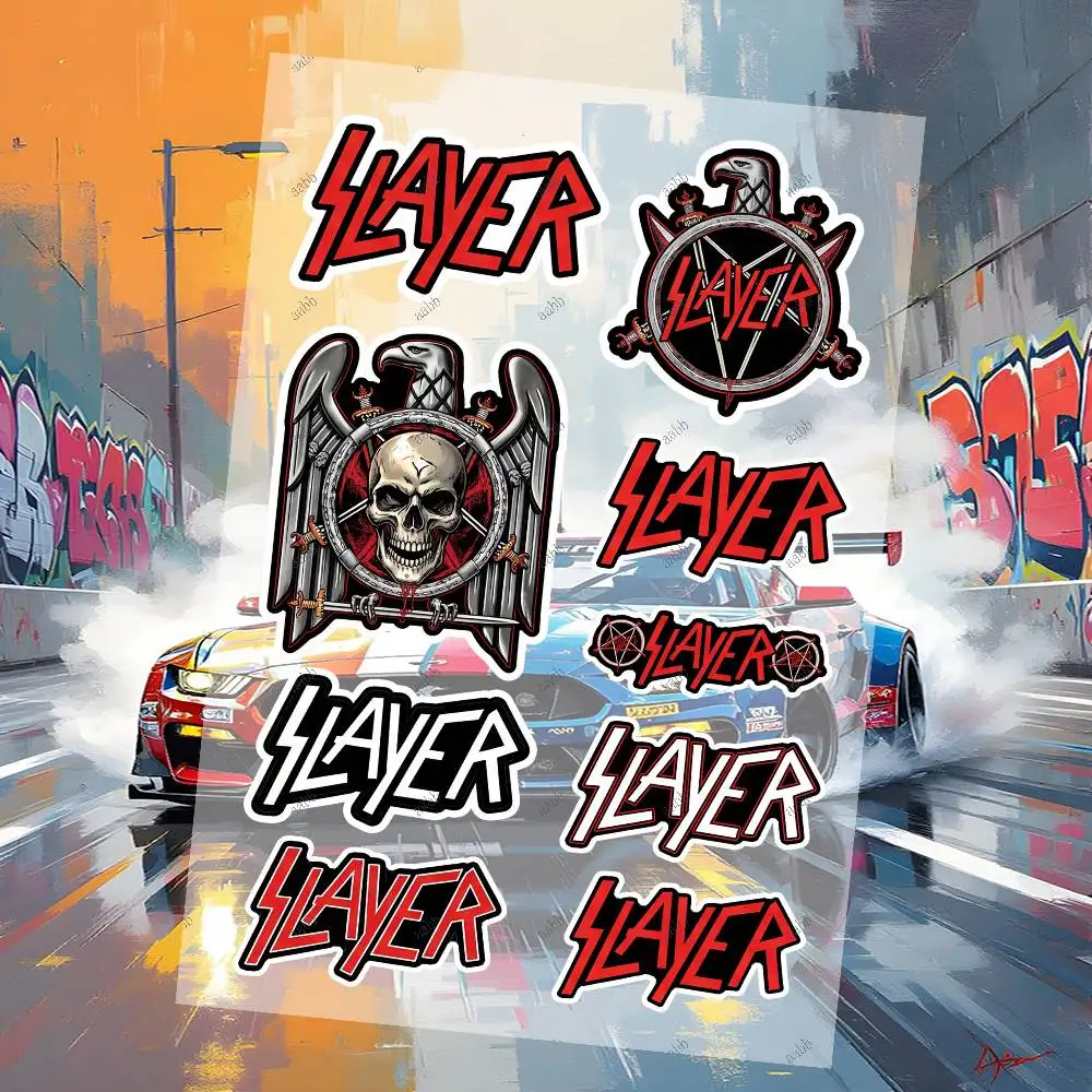 S-Sl-ay-er Custom Motorcycle Sticker Kit Reflective Decal Set For Helmet Tank Fairing Body Graphics