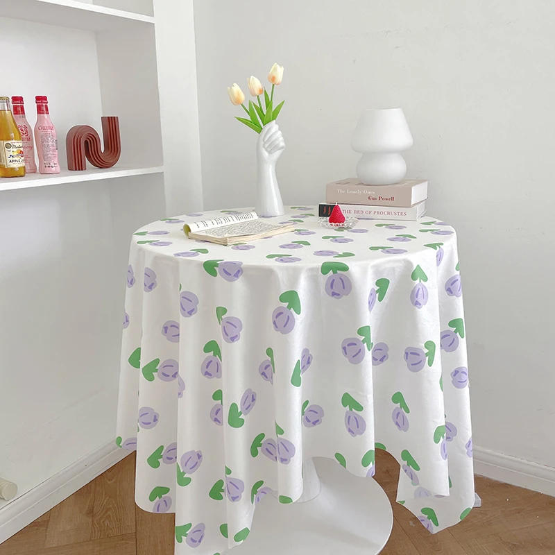 INS Fresh Tulip Tablecloth Bedroom Room Desk Cloth Coffee Table Cloth Photography Background Cloth