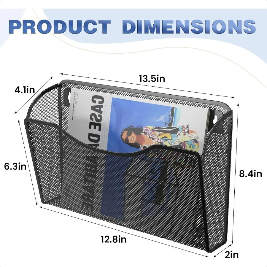 Настенный органайзер для файлов, вертикальная папка для файлов, держатель для папок, подвесная корзина, органайзер для почты для офиса, дома и школы