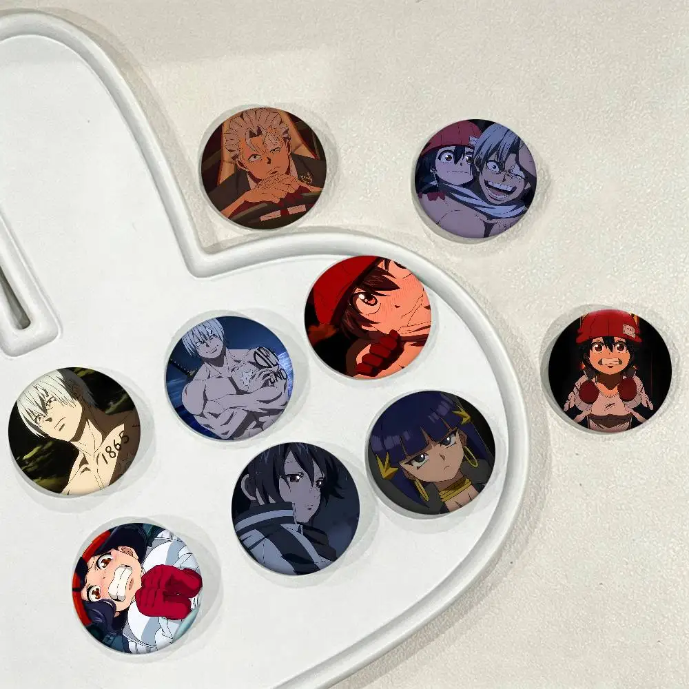 1pc Anime Undead Unluck Cartoon Style Badge Brooches On Backpack Decoration Round Enamel Pins For Accessorys