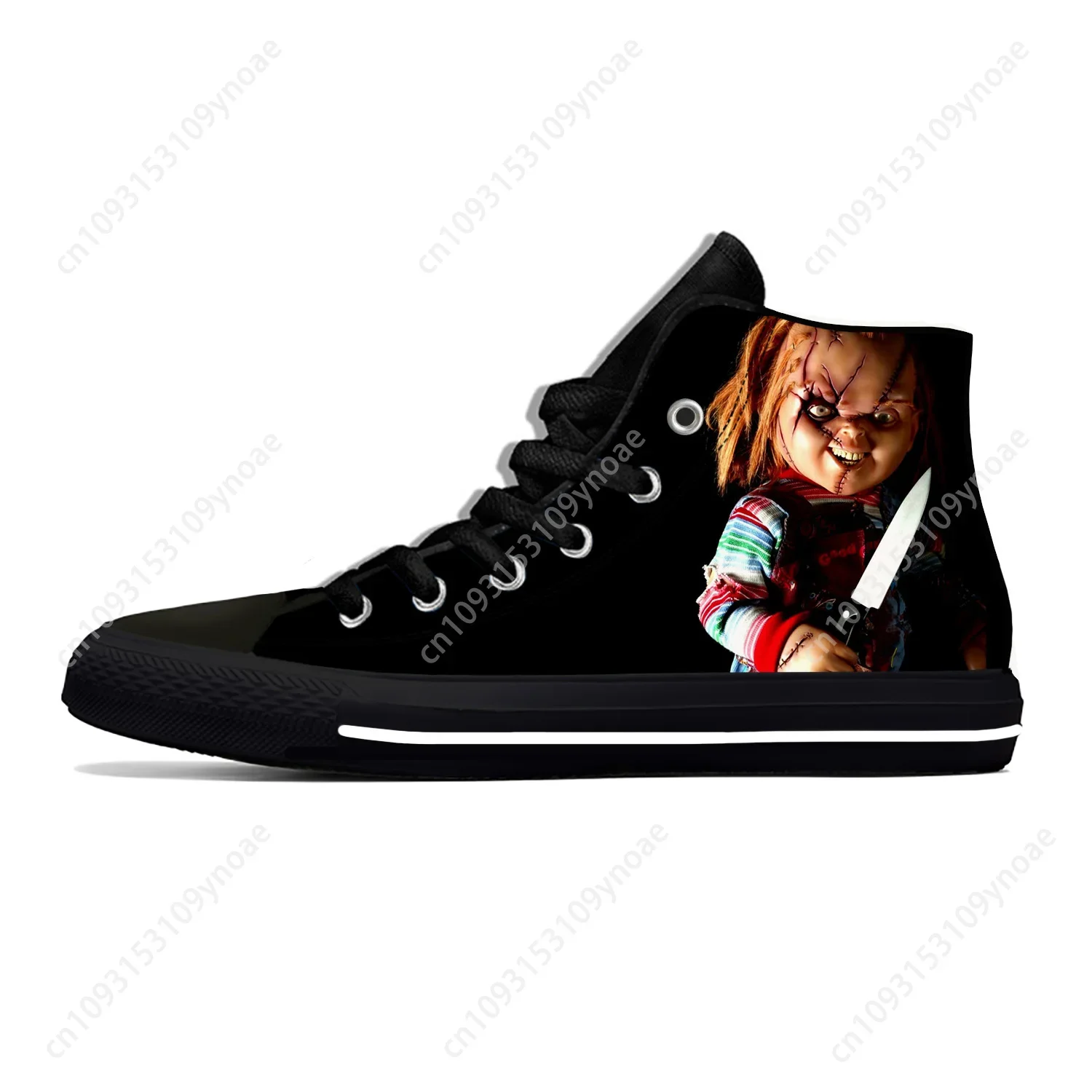 

Movie Horror Halloween Childs Play Chucky Fashion Casual Cloth Shoes High Top Lightweight Breathable 3D Print Men Women Sneakers