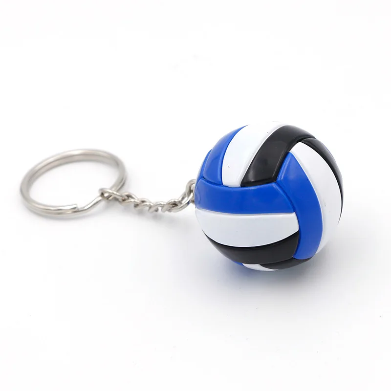 New Creative Mini 3D Volleyball Key Chain PU Leather Ball Bag Pendant Keyring Car Keychain Sports Souvenirs Gifts Keyring