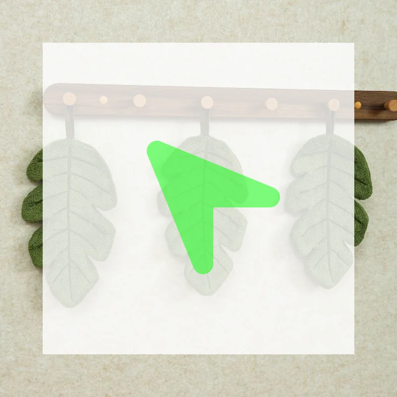 # Toalla de Mano Colgante con Forma de Hoja de Plátano, Plegable, de Terciopelo Coral Grueso, Absorbente y de Secado Rápido para Acampar al Aire Libre
