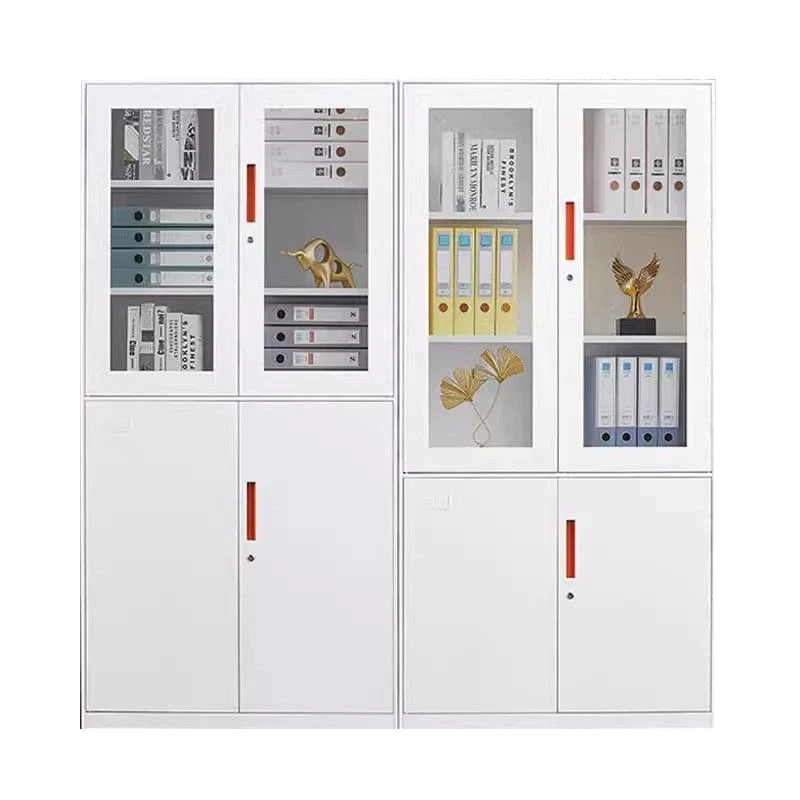 Modern Large Metal Drawer Office Furniture File Storage Cabinet Glass Doormetal Filing Cabinets Hospital File Cabinet