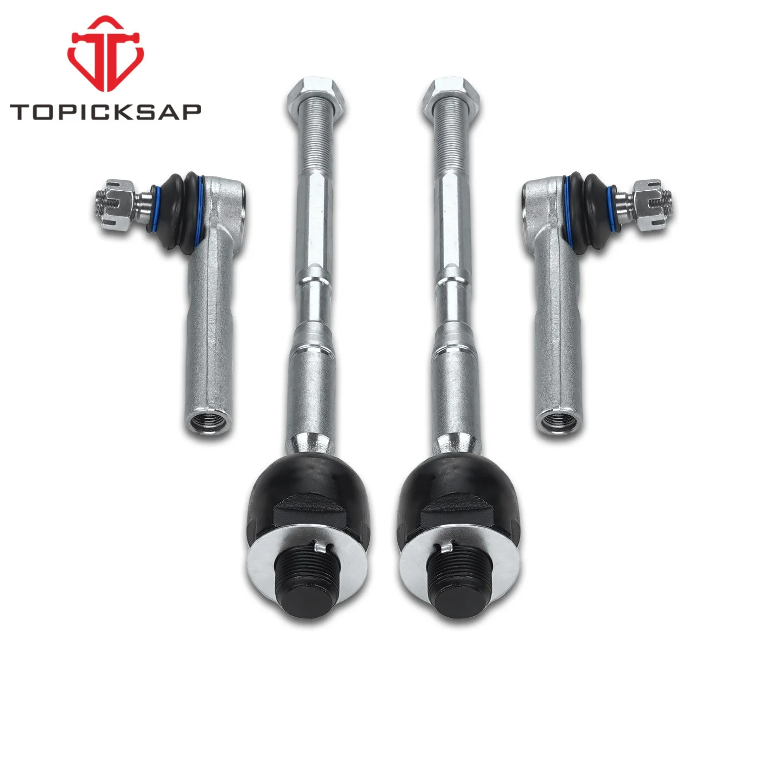 TOPICKSAP 4Pcs Front Inner Outer Tie Rod for Lexus GX470 2003-2009 Toyota 4Runner 2003-2009 ES80378 EV80379