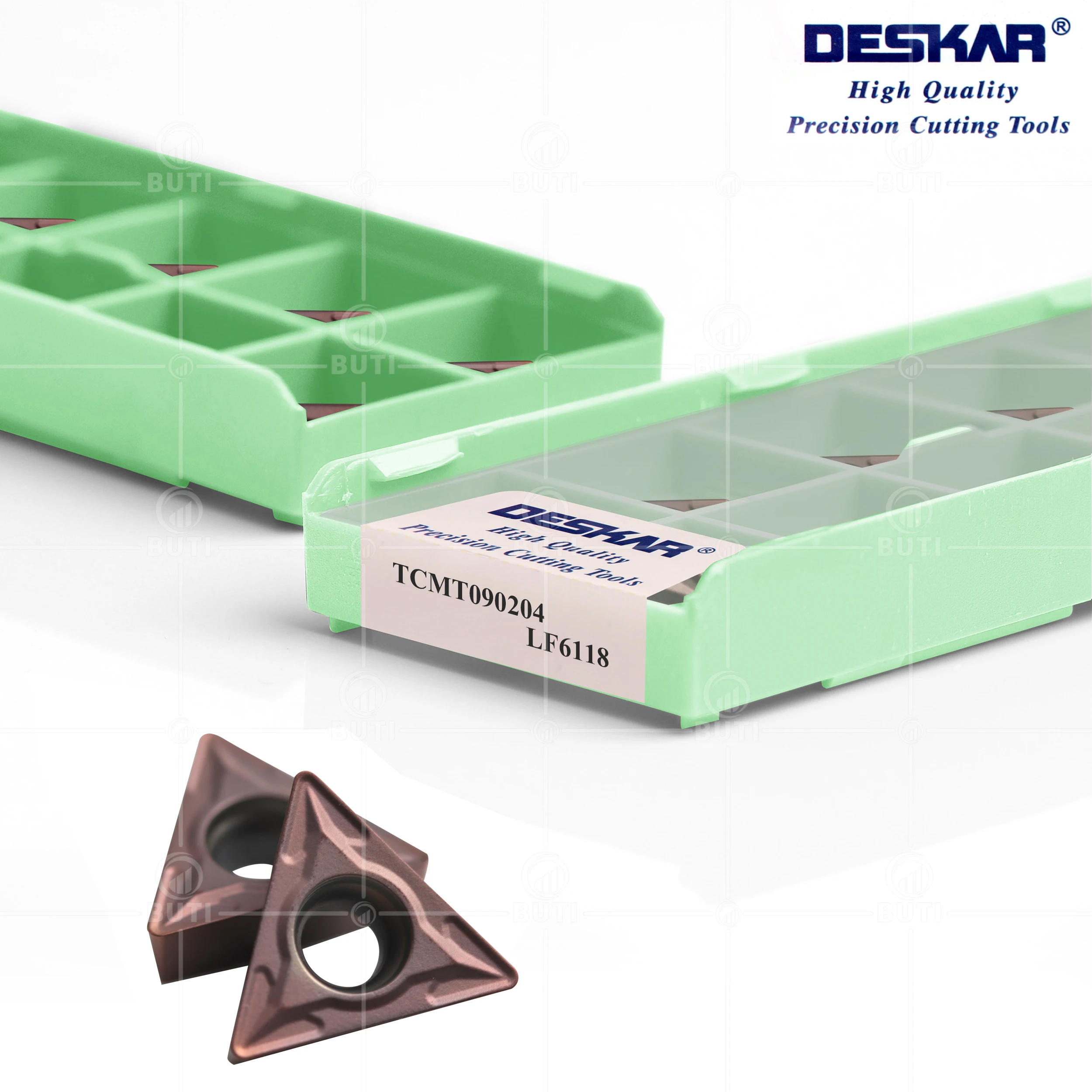 Imagem -02 - Deskar-lâmina de Torneamento Triangular para Processamento de Torno Cnc Furo Interno Alta Qualidade 100 Original Tcmt090204 Lf6118 Aço Inoxidável