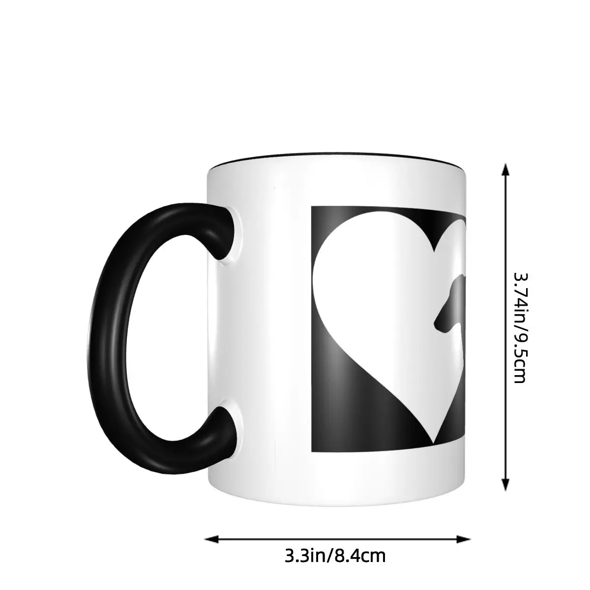 The Heart Of The Greyhound Lover Mug Funny Ceramic Coffee Cups Tea Mugs Milk Cup Drinkware Gift for Friends