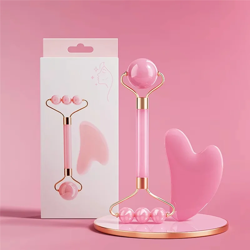 【Deal!】Face Lifting Massage Roller Double Head Eyes Resin Guasha Board Skin Tightening Beauty Spa Massager Spa For Skincare