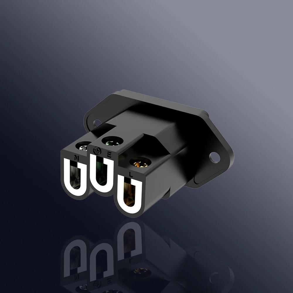Viborg Black Audio Grade VI06BR Czysta miedź rodowana wtyczka wlotowa IEC AC 250V 15A Gniazdo zasilania