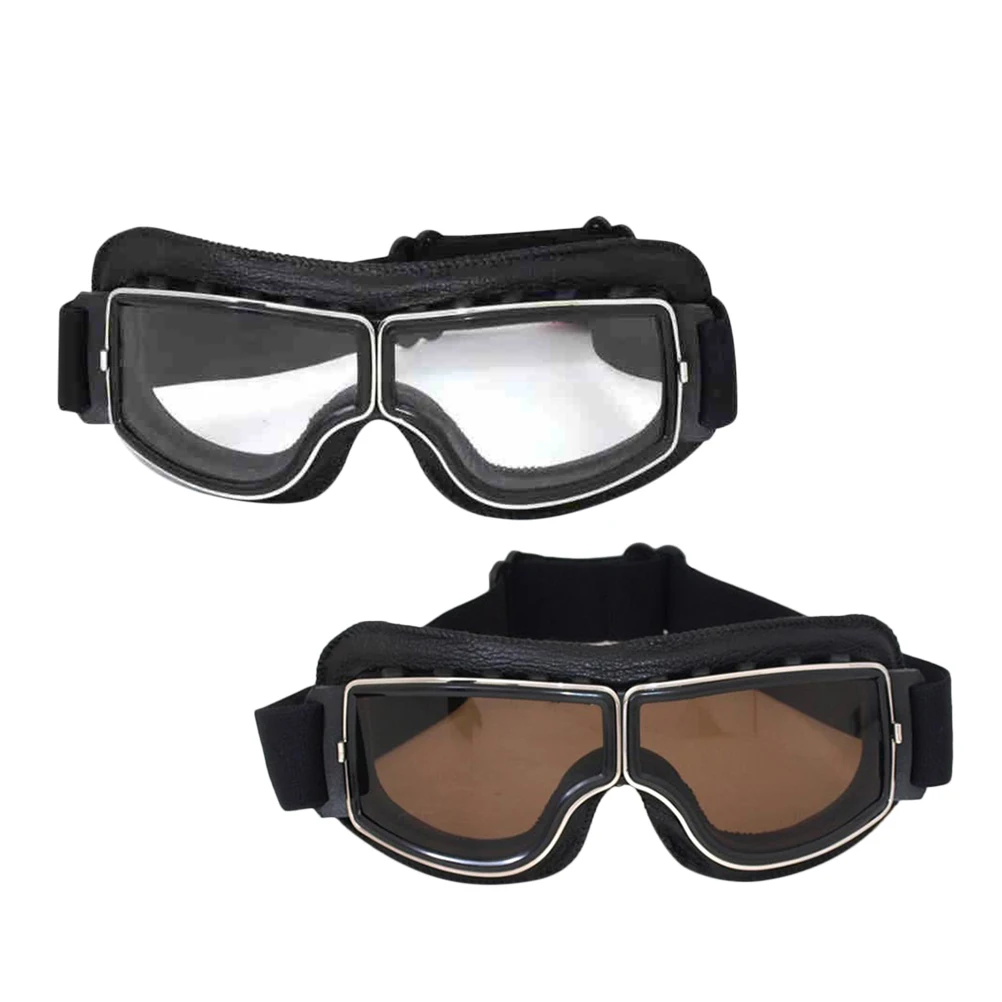Uv400 نظارات التزلج المضادة للضباب قابل للتعديل شريط مرن عالية الكثافة الإسفنج الغبار حماية لركوب الدراجات النارية