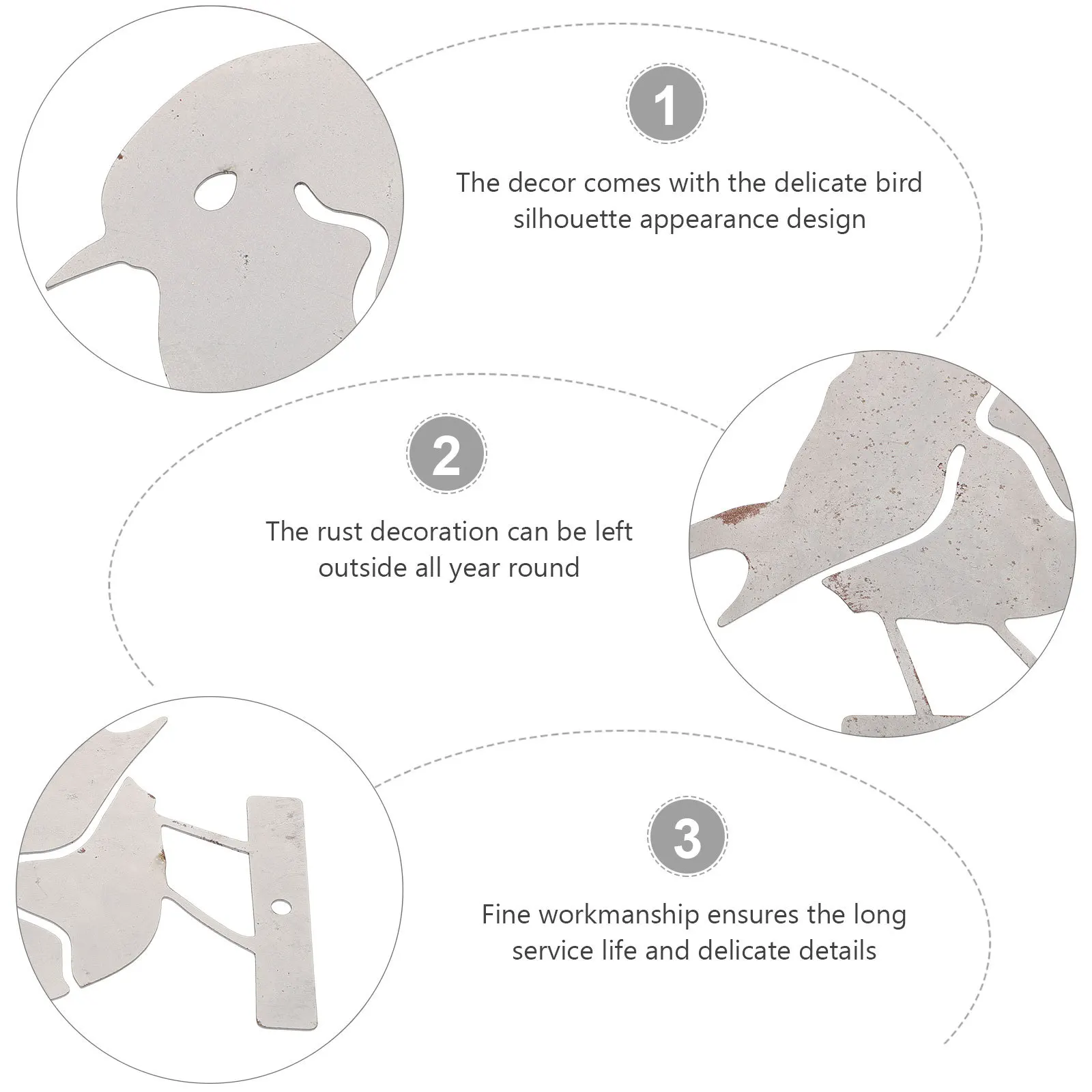 

Железное искусство, силуэт птицы, декор для садовой сцены, креативное украшение для моделирования птиц, материал высокого класса, длительный срок службы, компактный размер