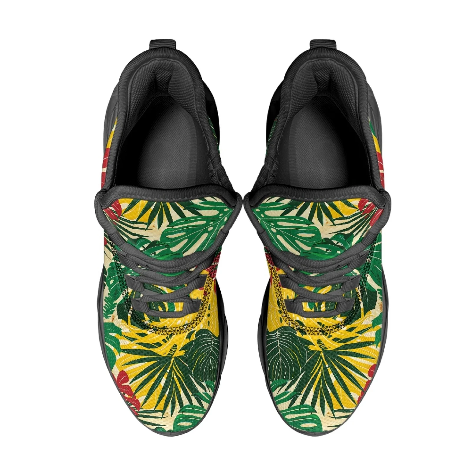 PENSTROLL Tropical Leaf Comfortable Fashion Sneakers Running Shoes for Sport Casual Men's Running Shoes