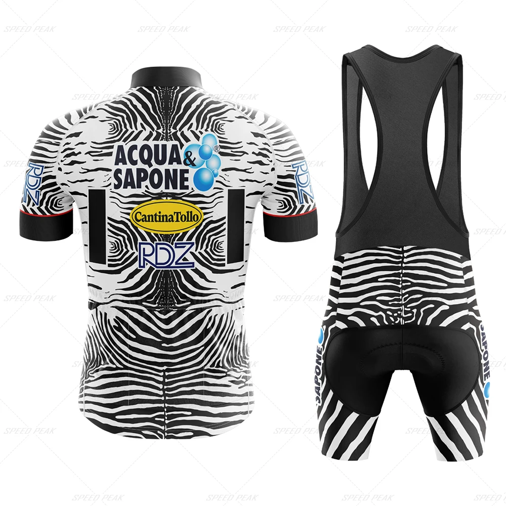 Zebra Cycling Jersey Men Set Retro Breathable Short Sleeve Bike Clothing Bicycle Red Clothing Summer Sportswear Triathlon
