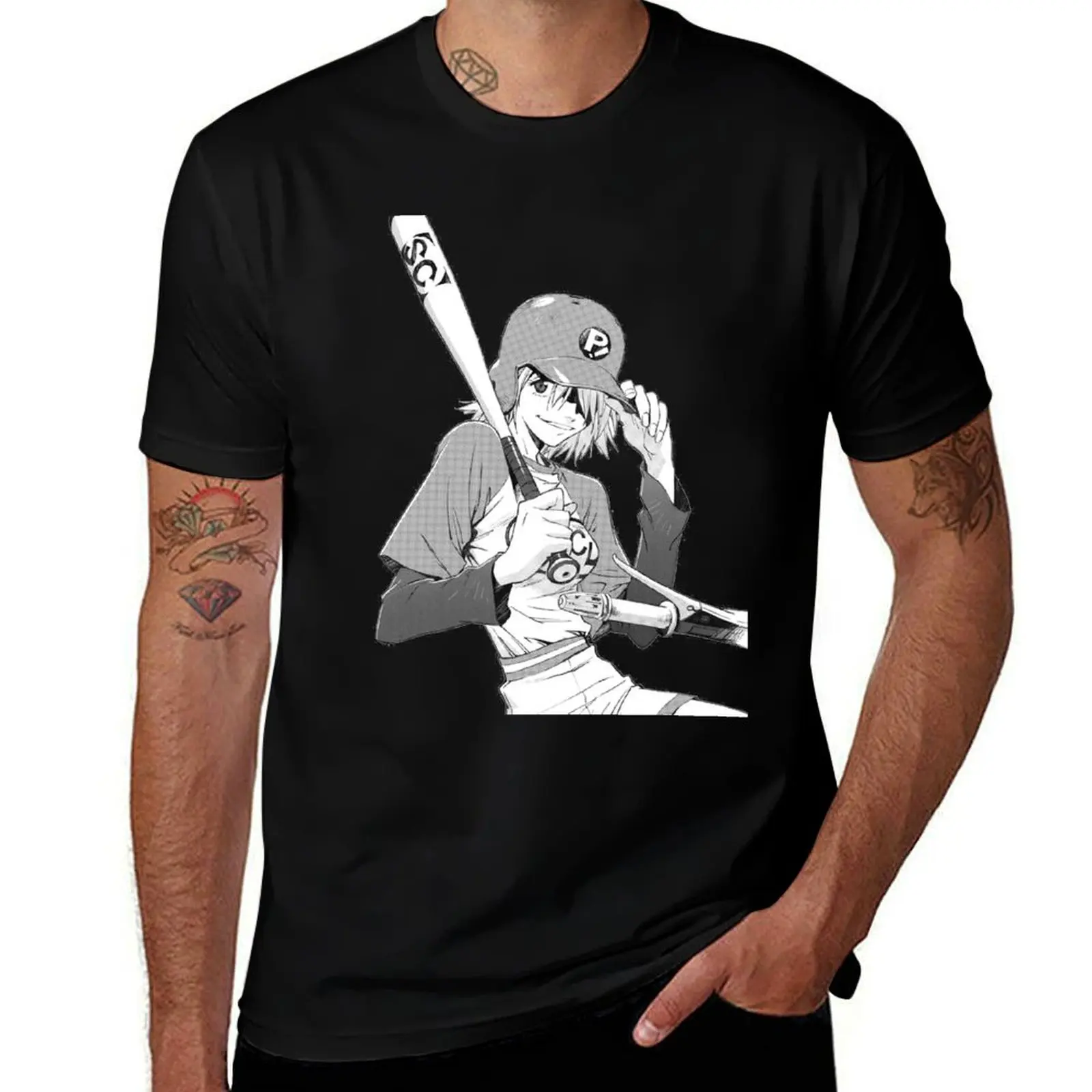 Yoshiyuki Sadamoto FLCL Haruko T-Shirt Casual Street Style Short Sleeve Tee T-Shirt