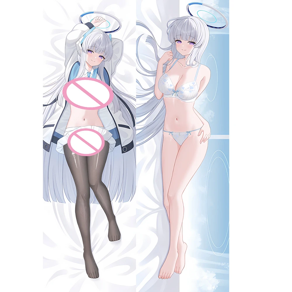 Dakimakura الكرتون Ushio Noa المعانقة الجسم المخدة تأثيري الدعائم على الوجهين المطبوعة الأزرق الأرشيف Otaku وسادة يغطي #2