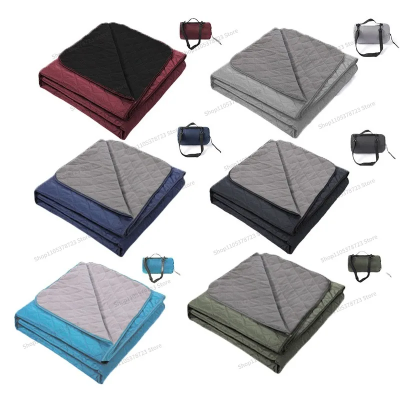 For Fleece Picnic Mat Portable Outdoor Camping Blanket Enlarged Thickened Moisture-proof Mat Multi-function