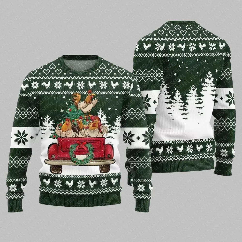 Christmas Skull Santa Claus Pets Jesus Knitted Ugly Sweater 3DPrint Vintage Winter Casual Harajuku Pullover Retro Long Sleeves