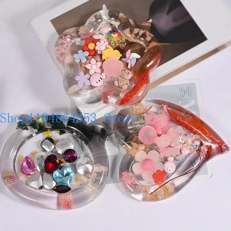 

652F Crystal Epoxy Mold Love Storage Tray Mold Fruit Storage Plate Decoration Mold