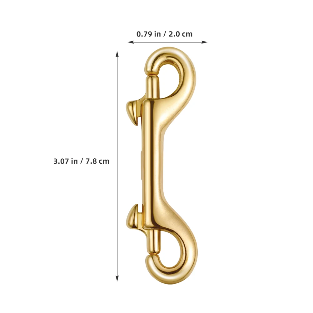 double-ended hook Pure Copper Double-ended Buckle Bolt Snap Scuba Diving Hook multiuse Tents Dual Ends Clips pet dog rope Buckle