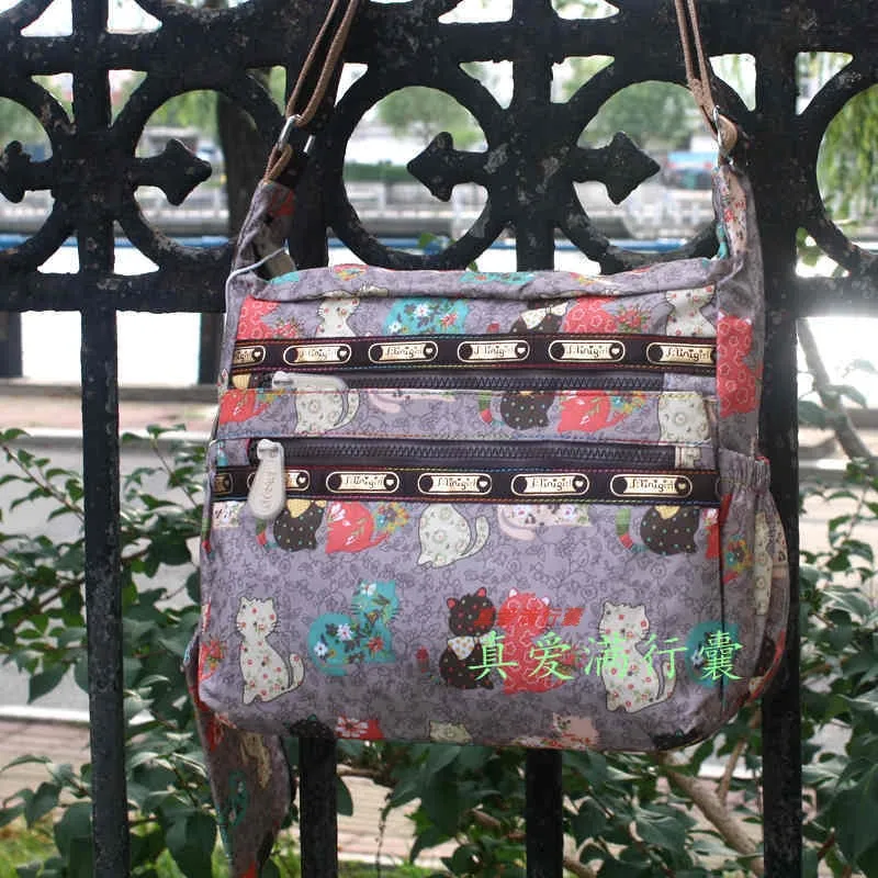 

New Girl Large Capaci Multi-layer Waterproof Nylon Crossbody Bag Zipper Satchel Faionable Trendy oulder Bag Casual Sle