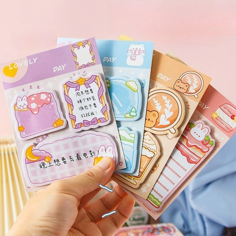 Gift Cartoon Creative Combination Handbook High Looking Note Paper Cute N Times Stickers Decorative Message Lovely Memo Pad