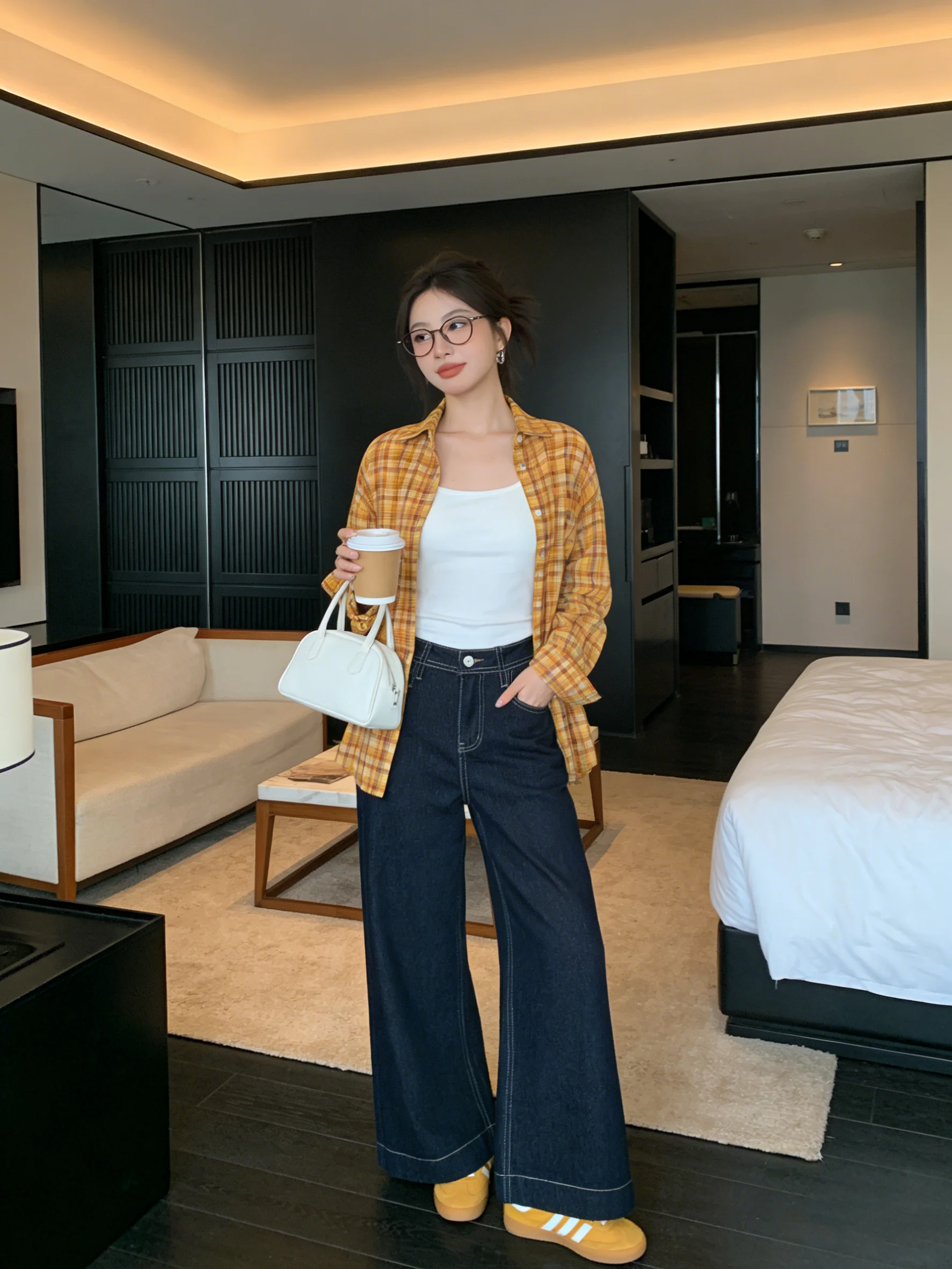 

Universal Seasonal High Waist Wide Leg Casual Jeans Women's Fashion Korean Style Comfortable Breathable Loose Fit Denim Pants