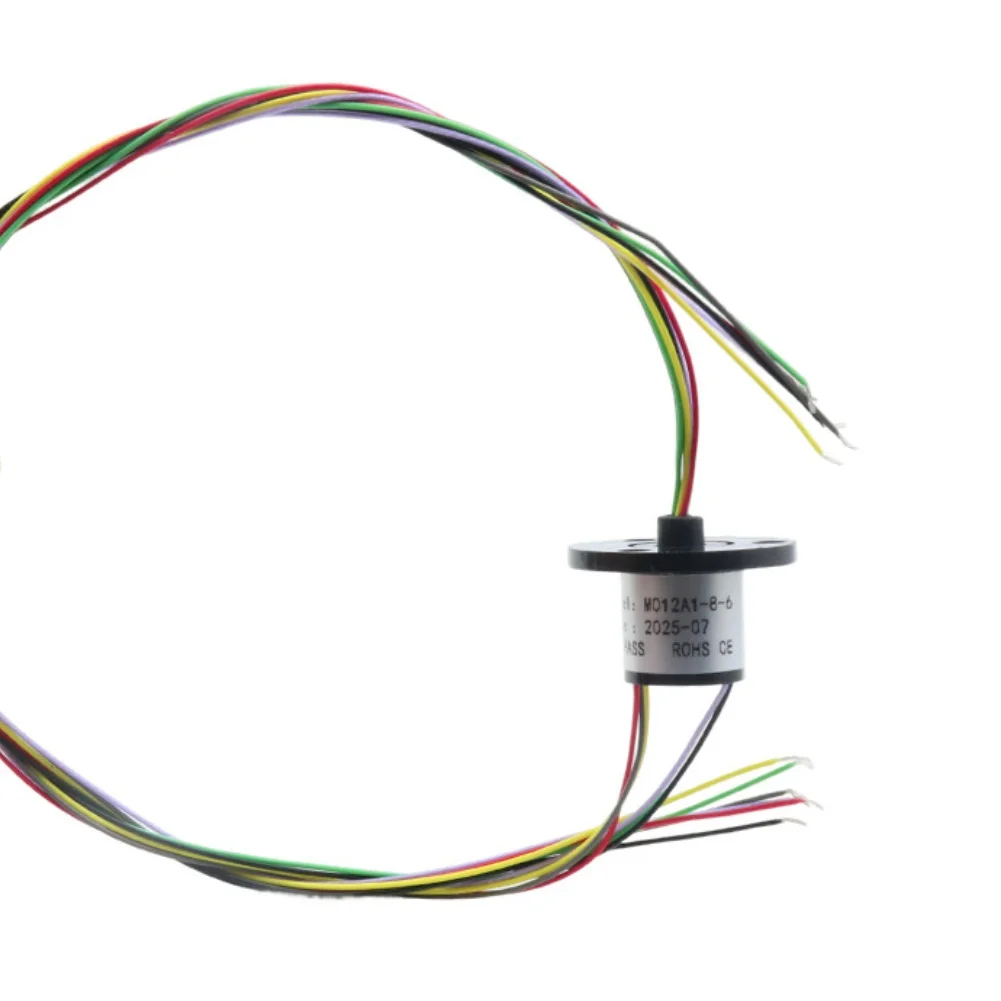 Rotary Electrical Coupler for Industrial Applications 2 4 6 or 8 Channels 2A per Circuit 12.5mm Diameter 21.6mm Body Size