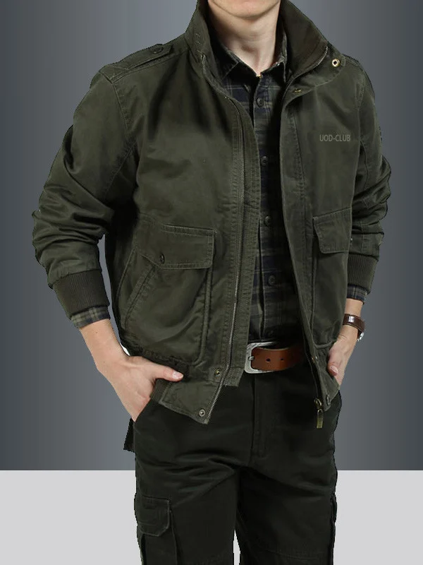 

Мужская рабочая куртка Pierre Cardin с воротником-стойкой, на флисовой подкладке, теплая верхняя одежда из смесового хлопка, с длинными рукавами, на молнии, осенняя